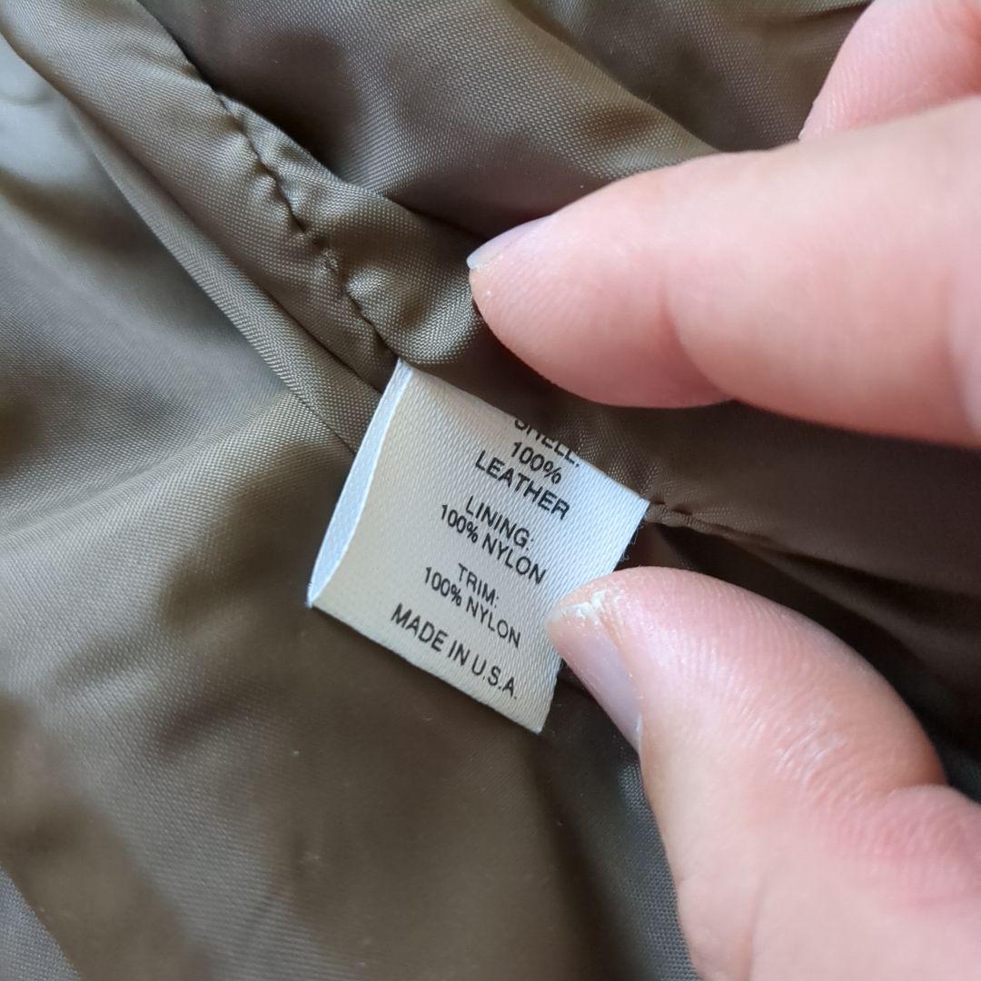 美品 USA製 L.L.Bean A-2タイプ レザージャケット ブラック XL