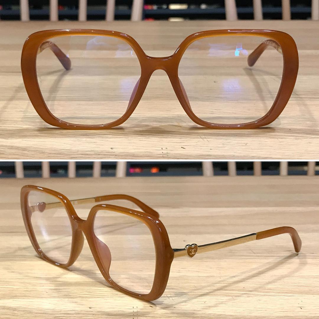 新品同様 シャネル ココマーク べっ甲調 ゴールド金具 クリアレンズ