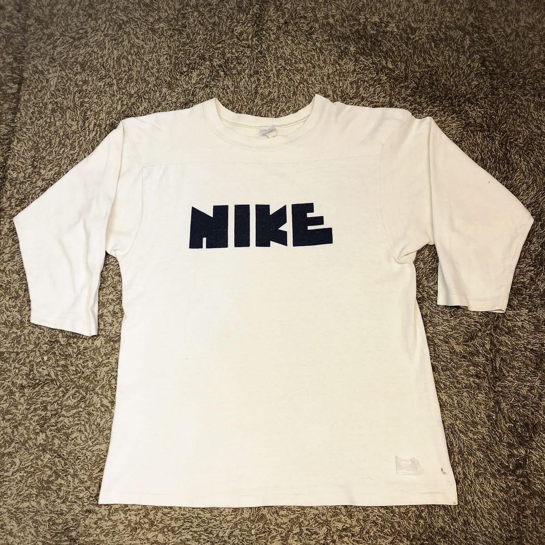 70's NIKE フットボールTシャツ ゴツナイキ 染み込み - メルカリ