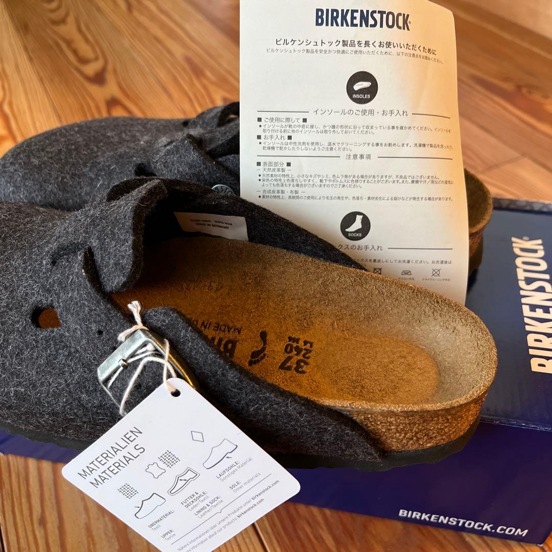 美品】ビルケンシュトック ボストン フェルト アンスラサイト ウール