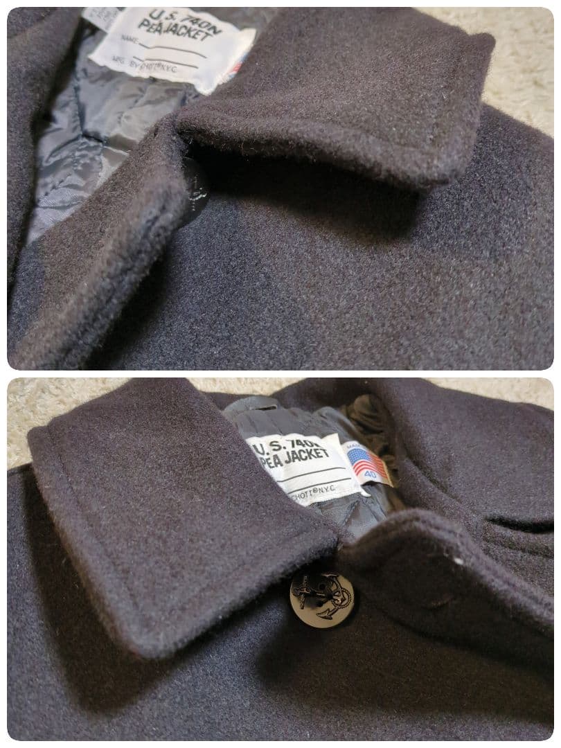 【希少】Schott U.S.740N ピーコート USA製 40サイズ