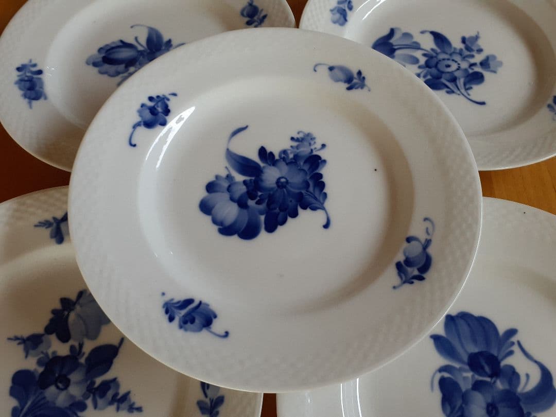 ロイヤルコペンハーゲン ブルーフラワー 21cm皿 プレート 5枚セット
