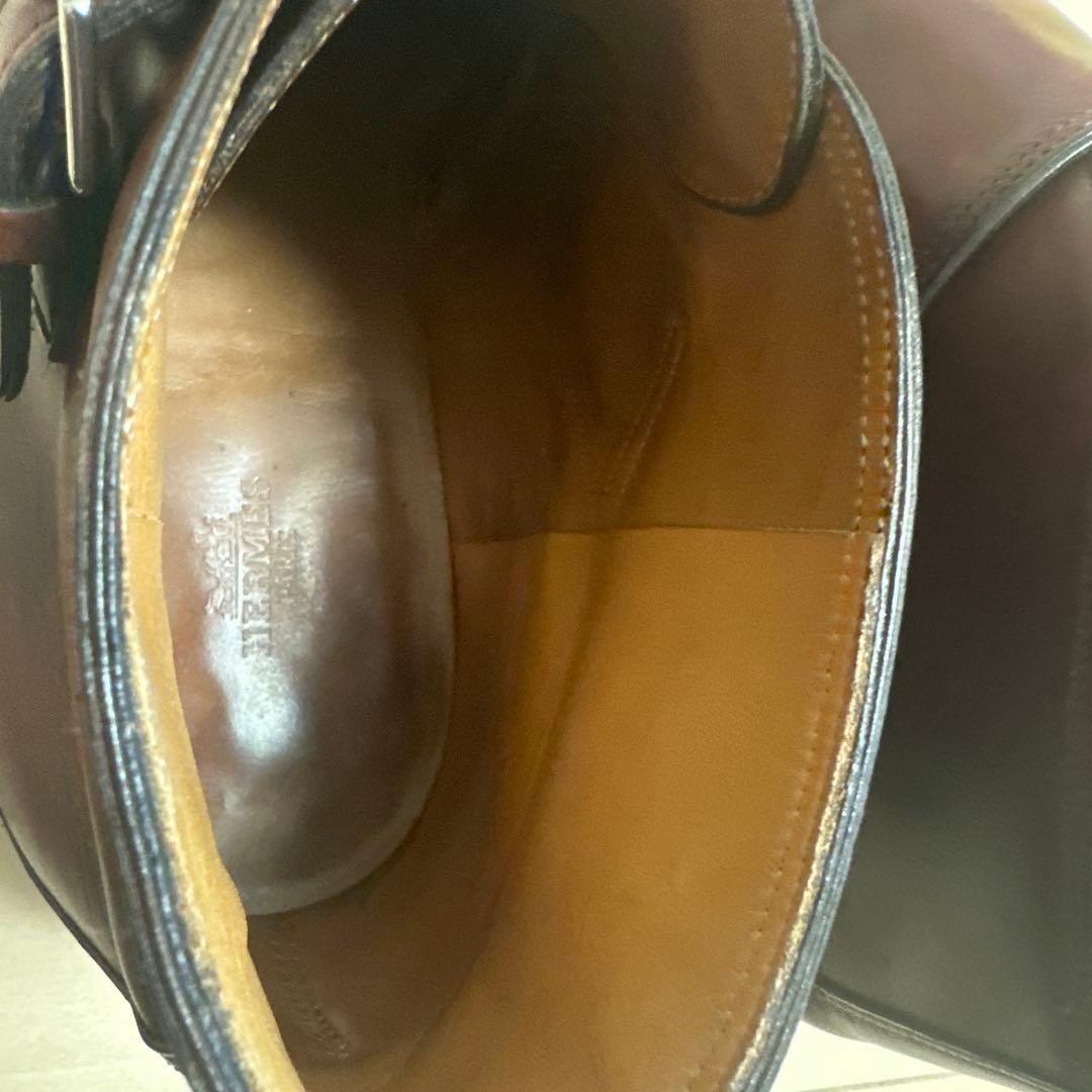 ひ*ろ様 エルメス ジョンロブ ミュージアムカーフ ブーツ LOUIS - メルカリ