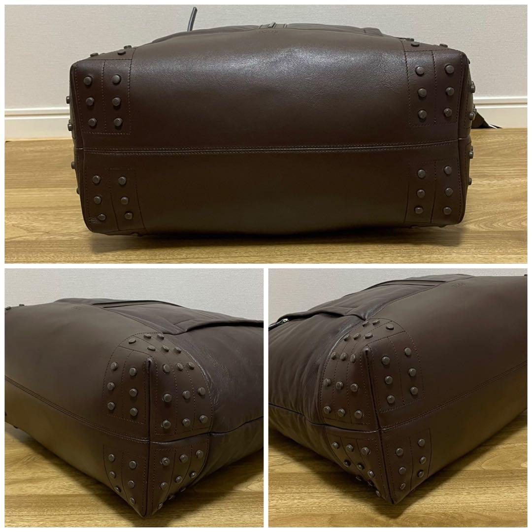 《美品》TOD’S （トッズ）レザー ハンドバッグ ダークブラウン