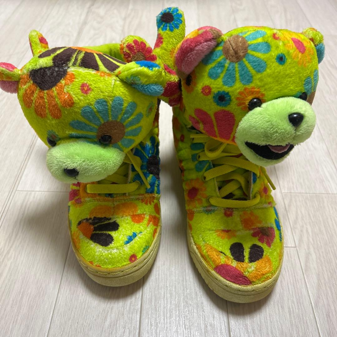 アディダスadidas ジェレミー・スコット ハイカット スニーカー クマ