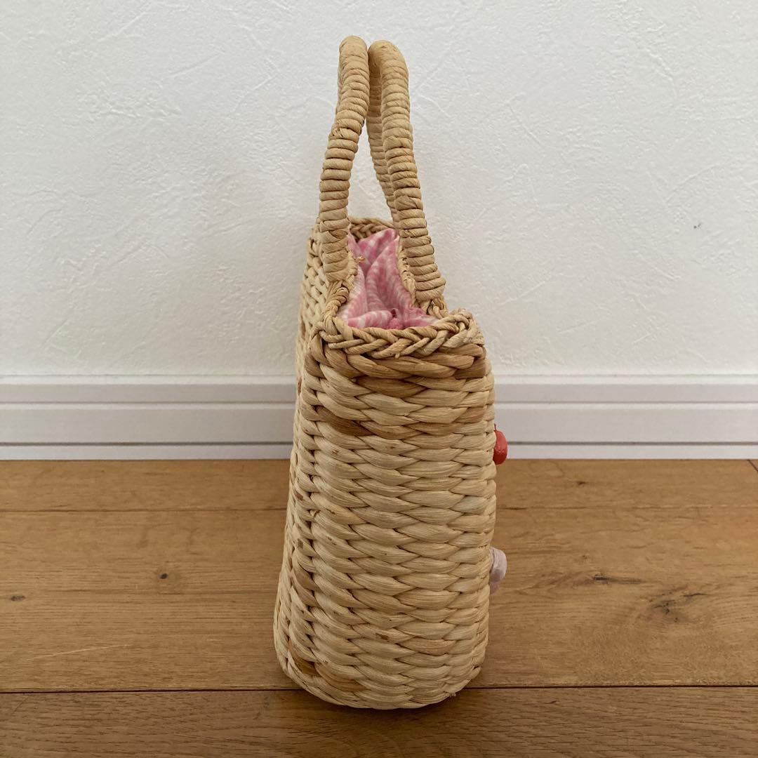 ☆平成レトロ☆ ハローキティ 刺繍 かごバッグ さくらんぼ 希少 2001年