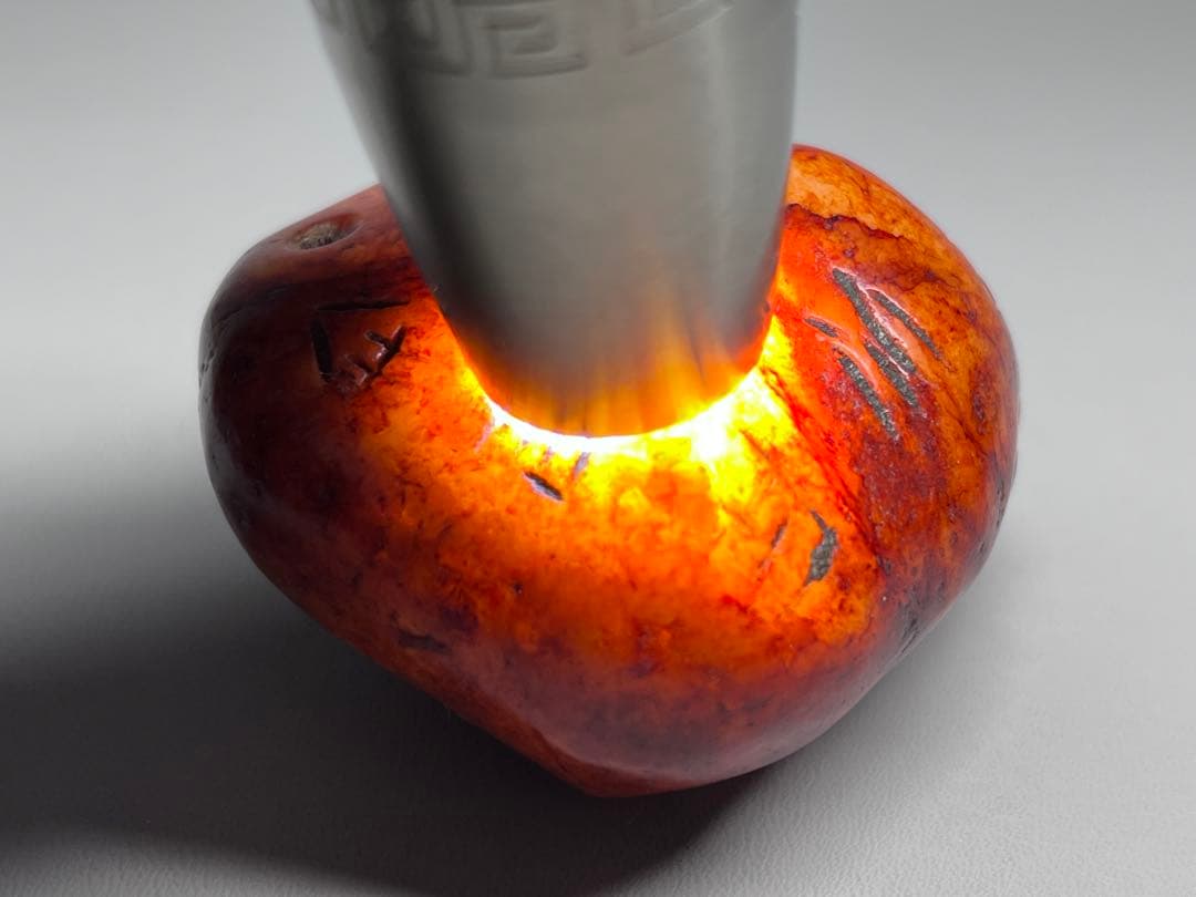 中国古美術 和田玉 銘あり 手持物 提げ物 お守り 厚重 コレクション