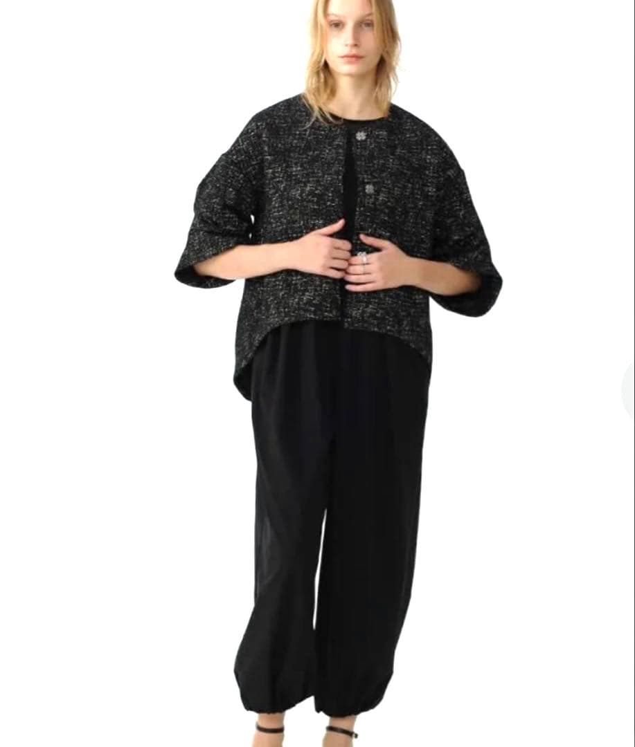 Aga GIOLICA ノーカラーツイードジャケット YAMADAYA - メルカリ