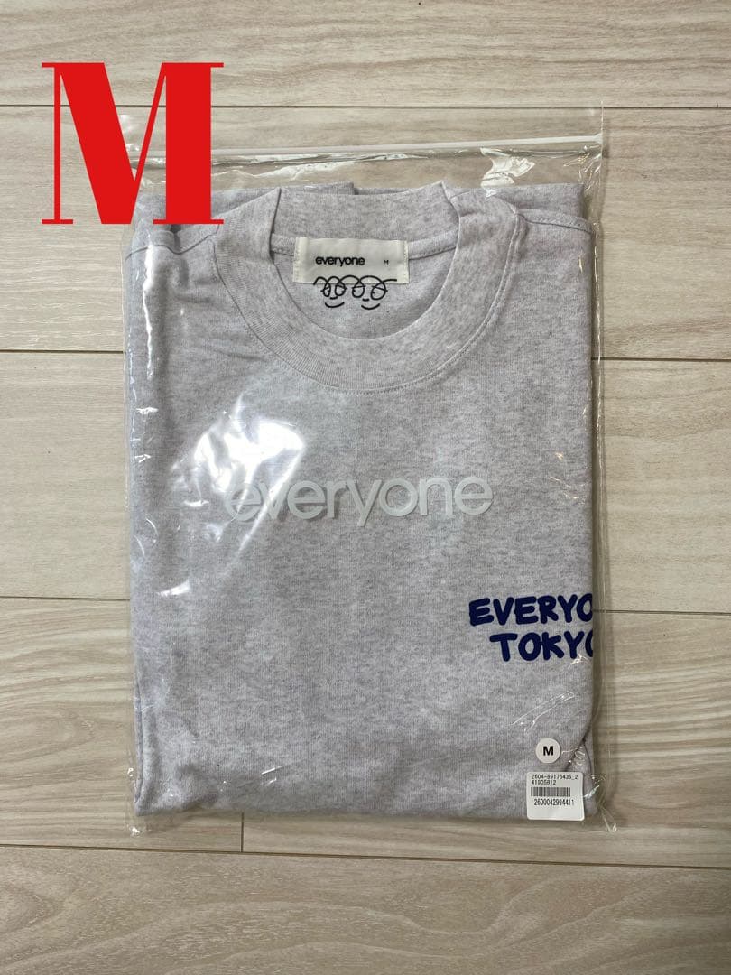 everyone j.30000 L/S TEE アッシュ 新品 ennoy everyone j.30000 sketchy logo long sleeve tee shirt (ASH) | everyone