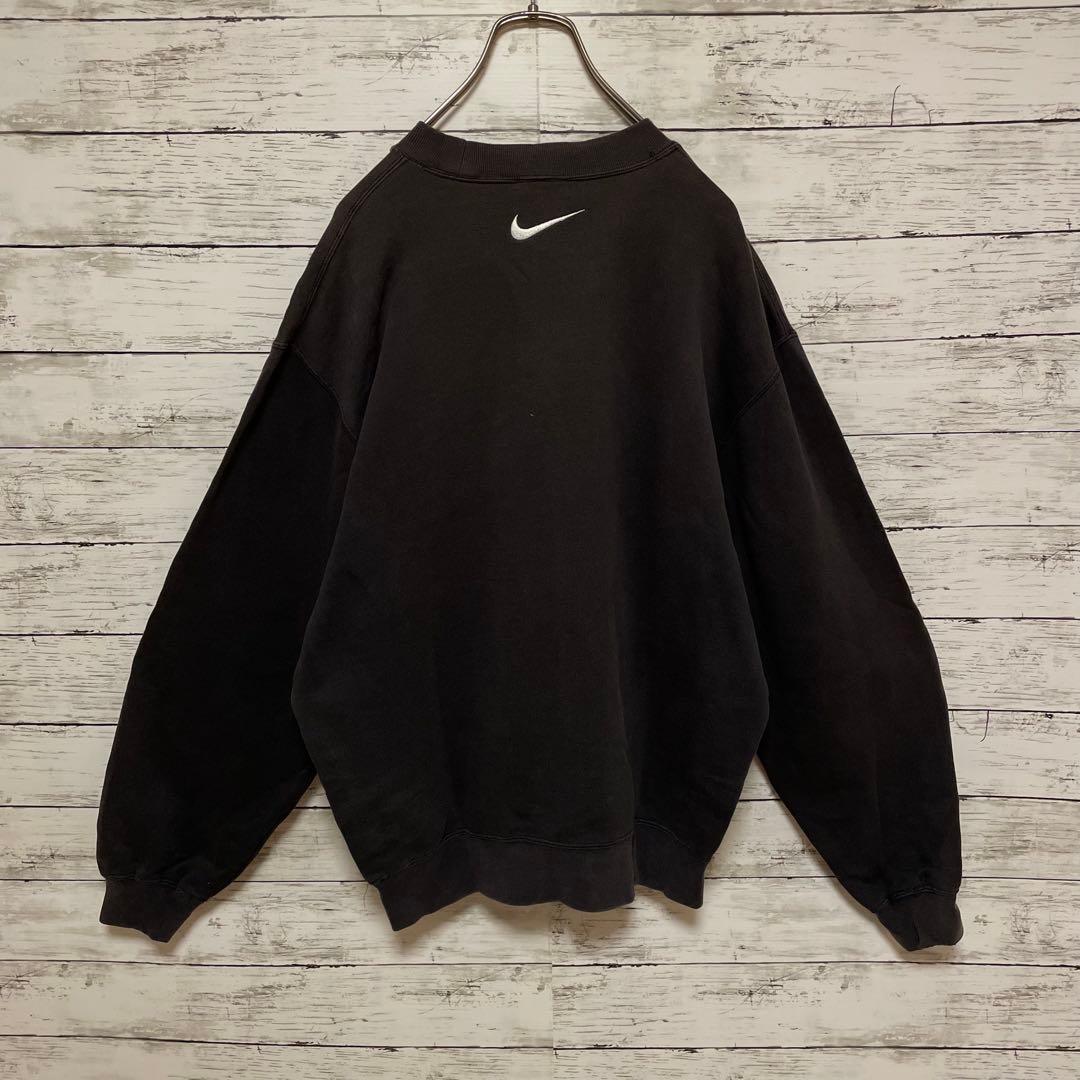 993【人気Lサイズ】ナイキ♤刺繍ビッグロゴ 90s 銀タグ 希少