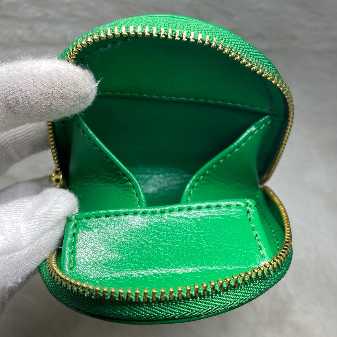 皇居財布 限定品 コインケース 小銭入れ 馬蹄型 菊の御紋 緑 グリーン