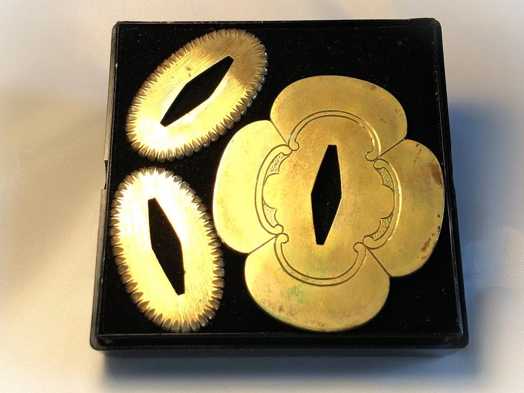 木瓜形金銅鍔 】 切羽揃い 奉納剣/宝剣/軍刀