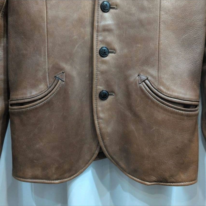 ウエストライド ゴートスキン ウエスタン レザー テーラードジャケット