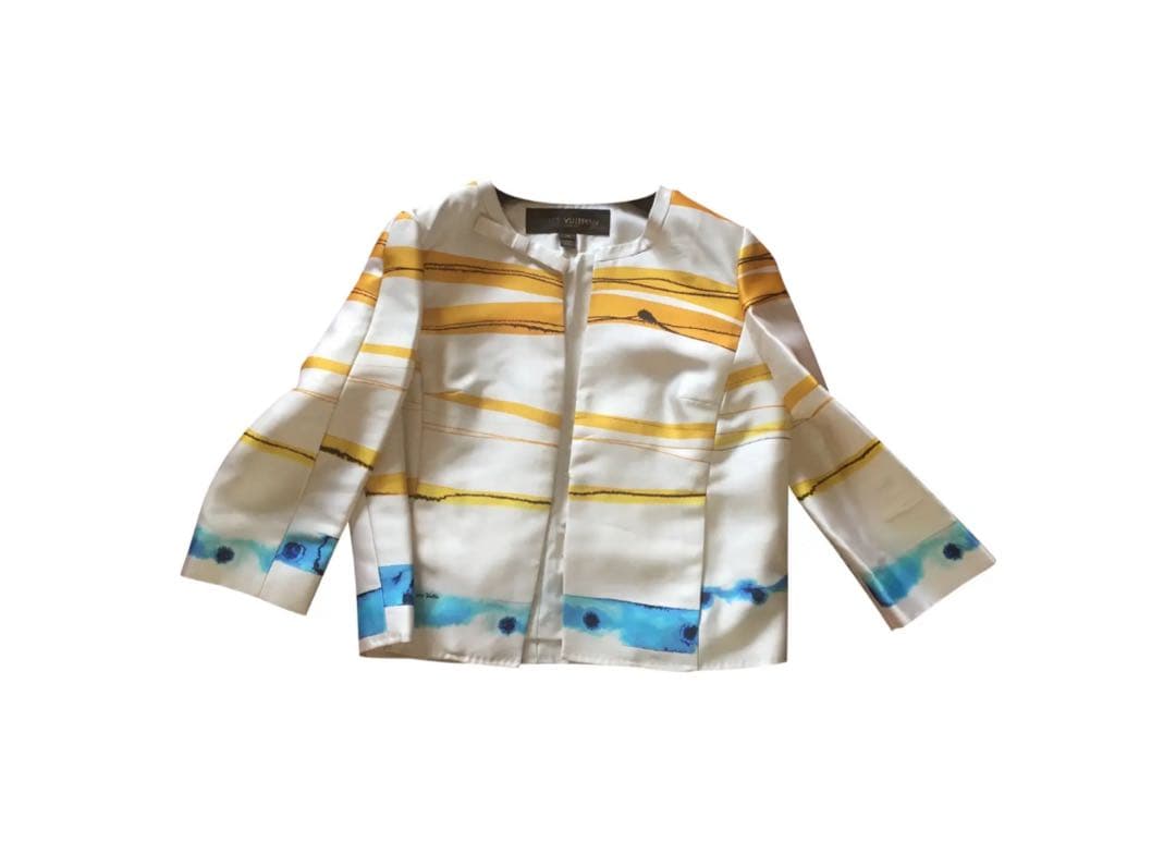 LV ヴィトン　シルク　ジャケット クール♪】ルイヴィトン☆ジャカードデニムジャケット (Louis Vuitton