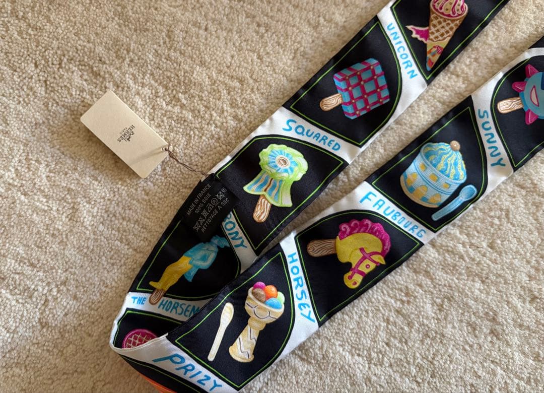 新品❗️エルメス　ツイリー　Twilly 《ファニー・アイスクリーム》