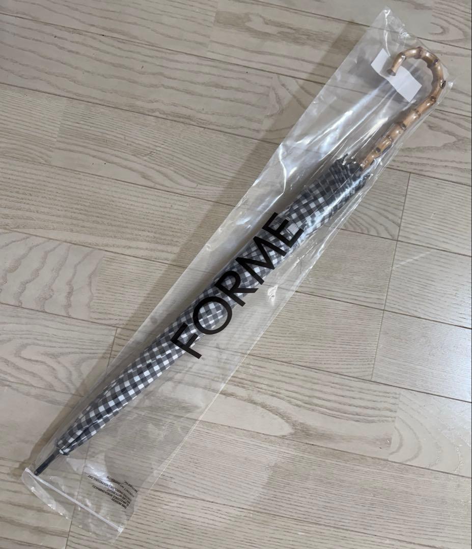 東原亜希さん FORME 晴雨兼用日傘 ギンガムチェック ブラック 東原亜希 FORME 2025 SPRING ALL-WEATHER FOLDING UMBRELLA