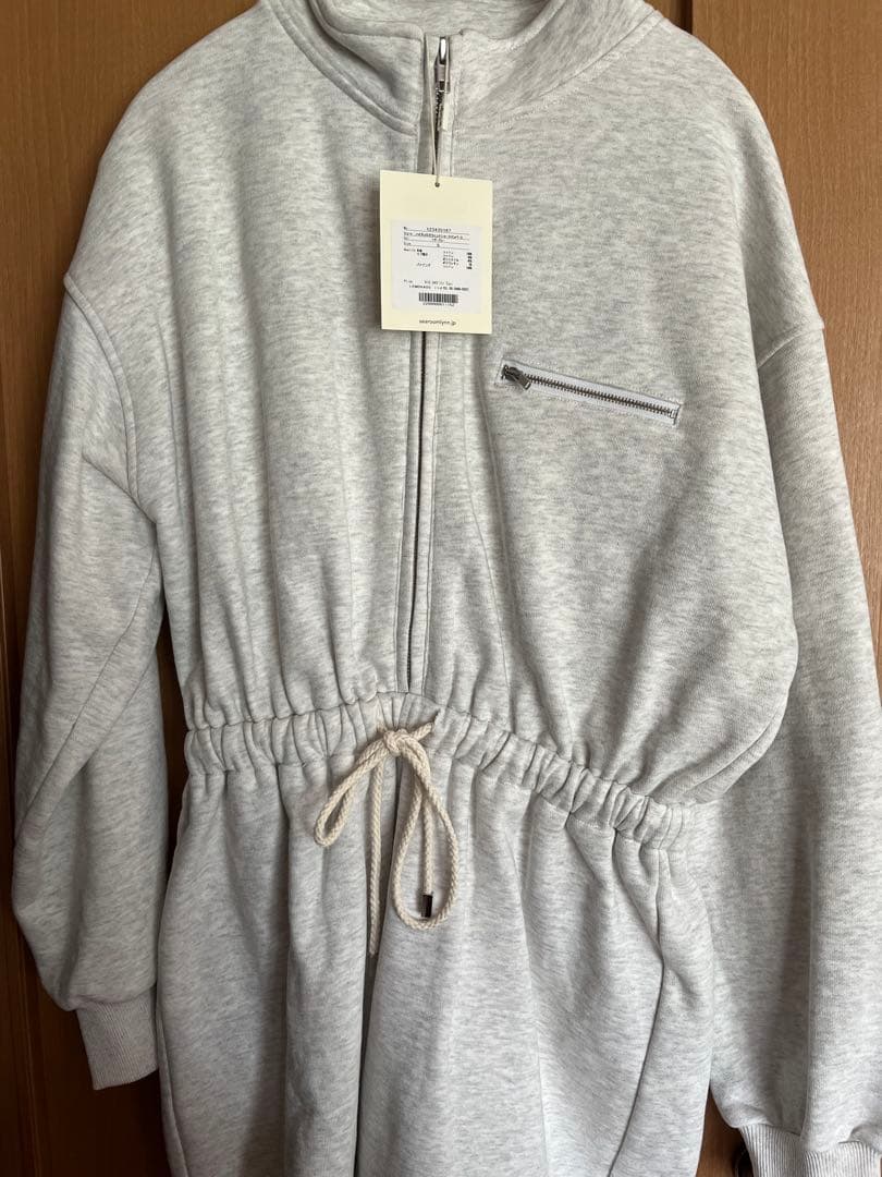 ハイネックスウェットショートロンパース　グレー S シールームリン ハイネックスウェットショートロンパース グレー S シールームリン THE