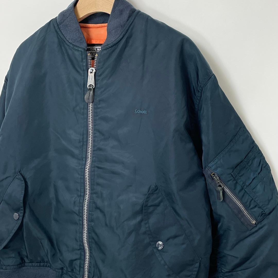 た*き様 Schott USAF ネイビー MA-1 フライトジャケット Lサイ - メルカリ