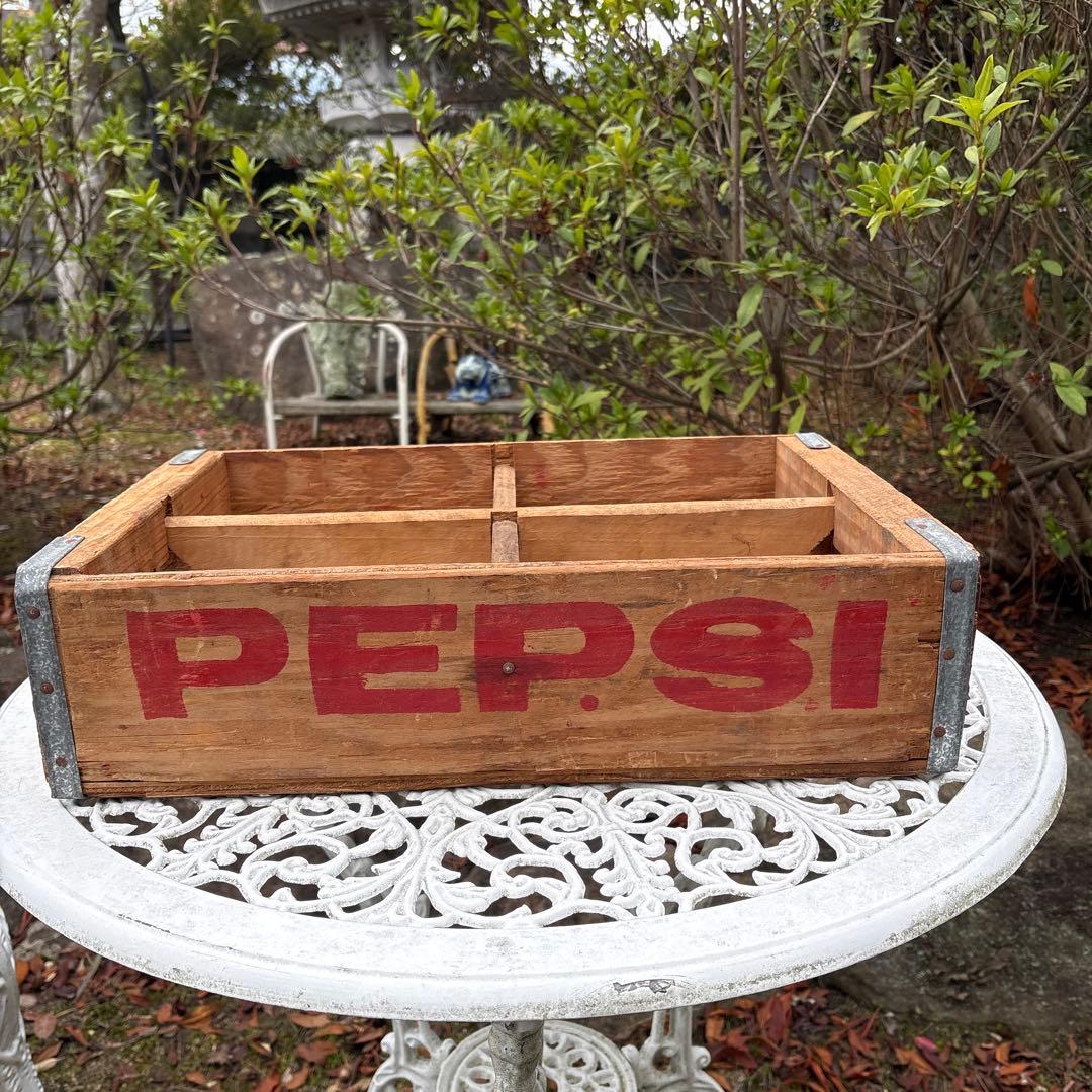 PEPSI 木箱 木製 収納 ボックス ペプシコーラ アメリカ製 ビンテージ