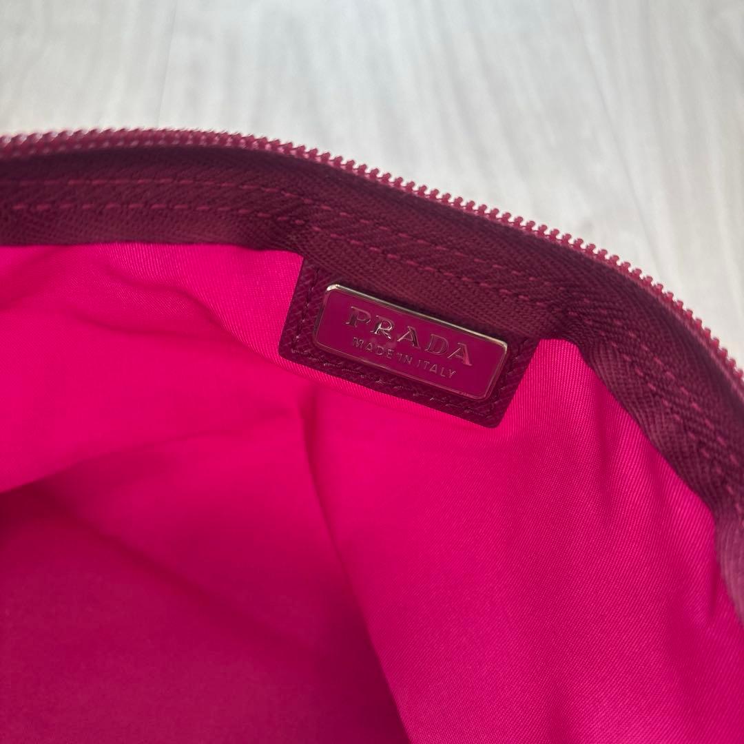 プラダ PRADA ポーチ 1N0693 コスメポーチ ピンク ダリア - メルカリ