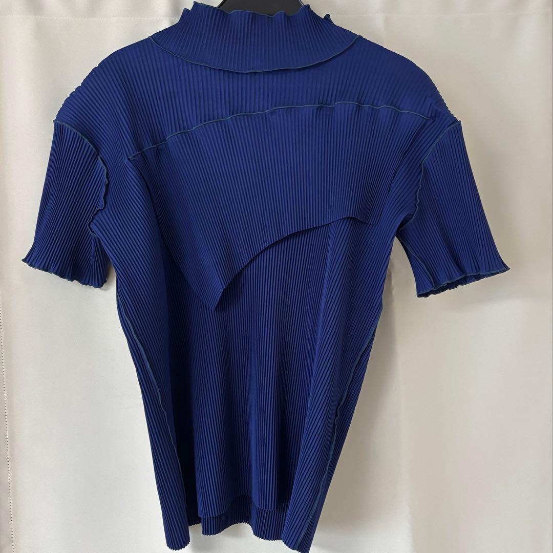 kotohayokozawa トップス ブルー 半袖 プリーツ - メルカリ