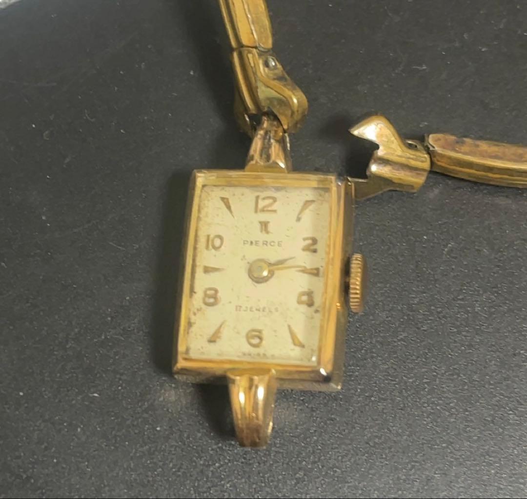 PIERCE 18金 刻印品 アンティーク 腕時計 手巻き ヴィンテージ - メルカリ