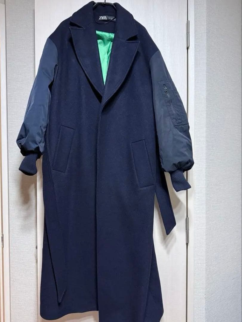 ZARA マッチングボンバーコート ZARA - 極美品 希少XL ZARA ザラ マッチングボンバーコート MA-1