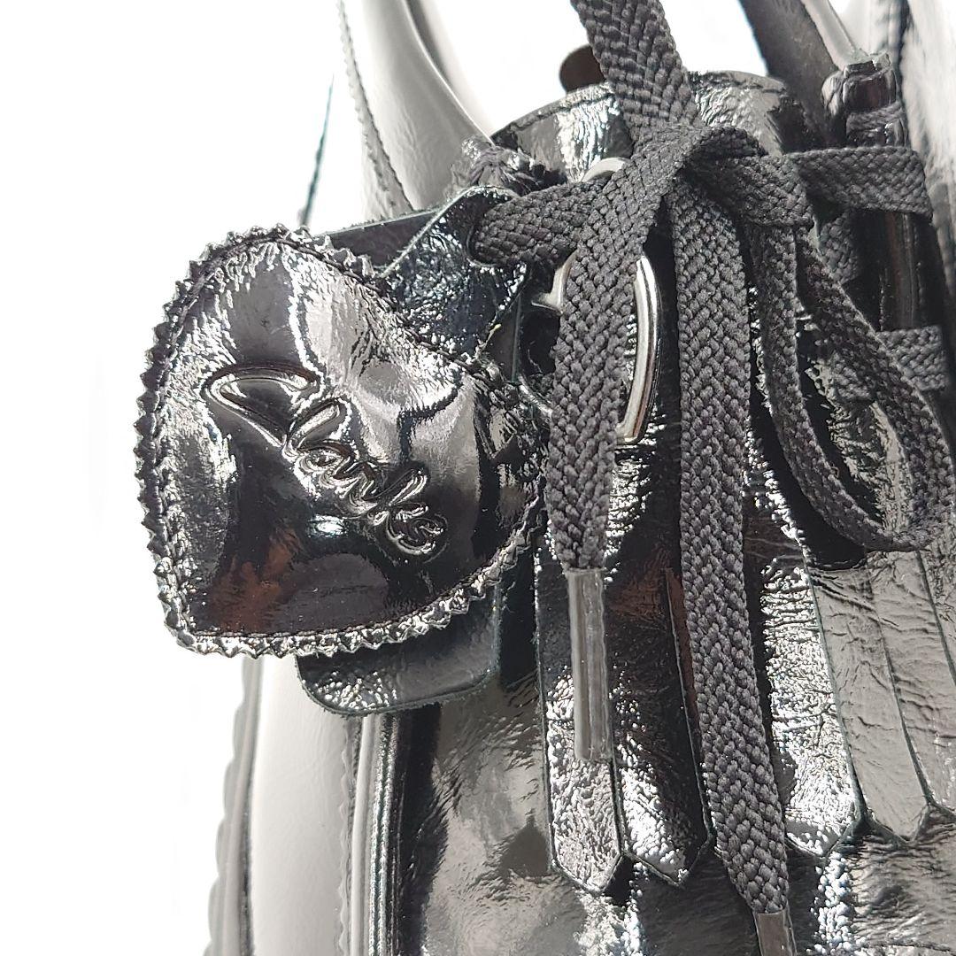 美品 クラークス トーヒルハート 26.5cm 黒 厚底 ハート ワラビー