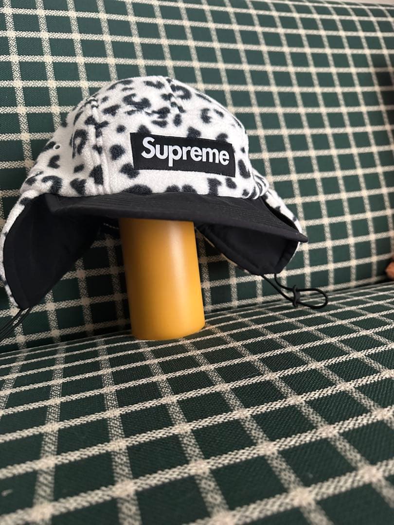 Supreme レオパード柄 フラップ付きキャップ シュプリーム☆レオパードベルベットキャップ☆Leopard (Supreme