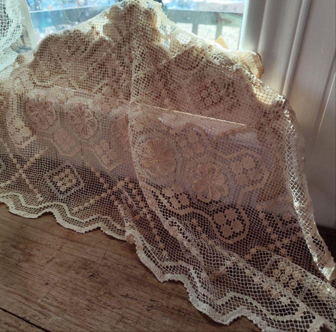 アンティークレース フィレレース フリークロス - メルカリ