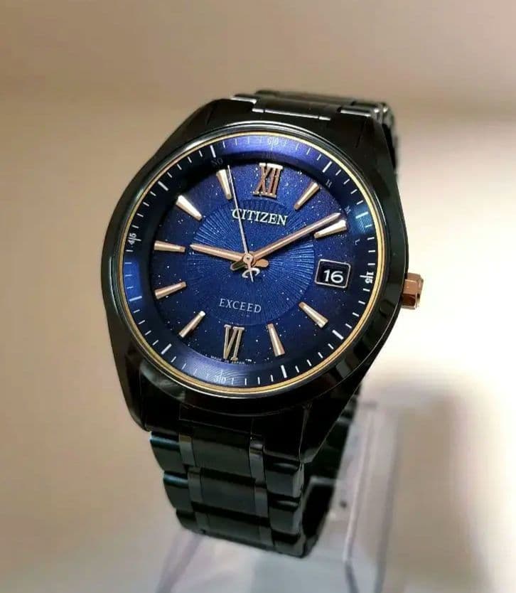 美品　シチズン　エクシード　コズミックブルー限定モデルブラックチタン 美品 シチズン エクシード コズミックブルー限定モデルブラックチタン