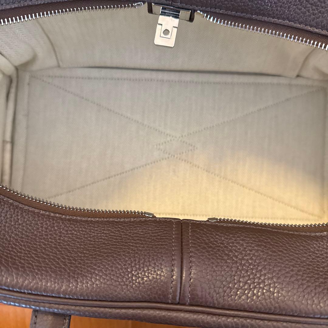エルメス ヴィクトリア35 トリヨンクレマンス ショコラ シルバー金具