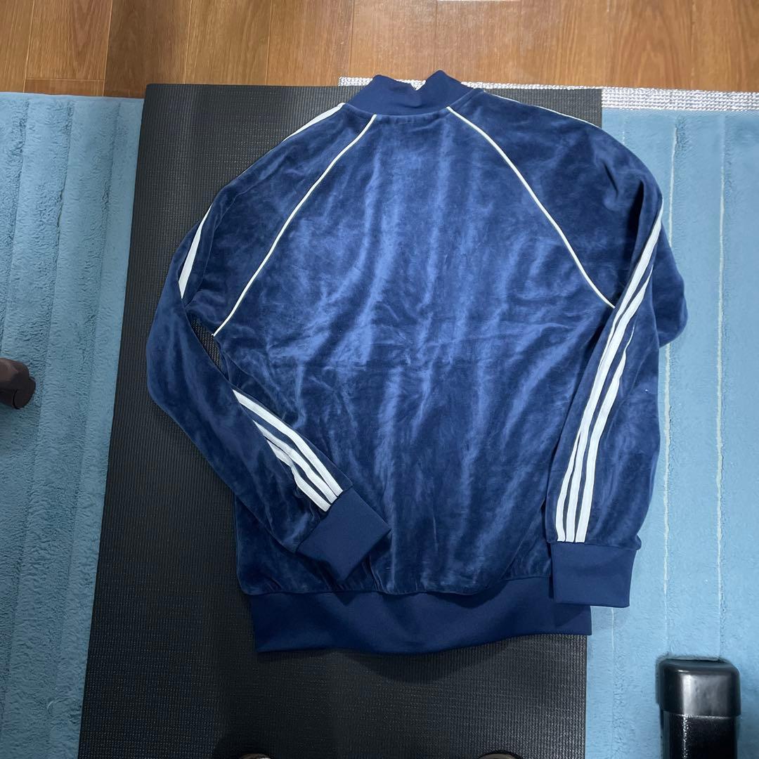 adidas ベロアトラックジャケット ネイビーXL - メルカリ