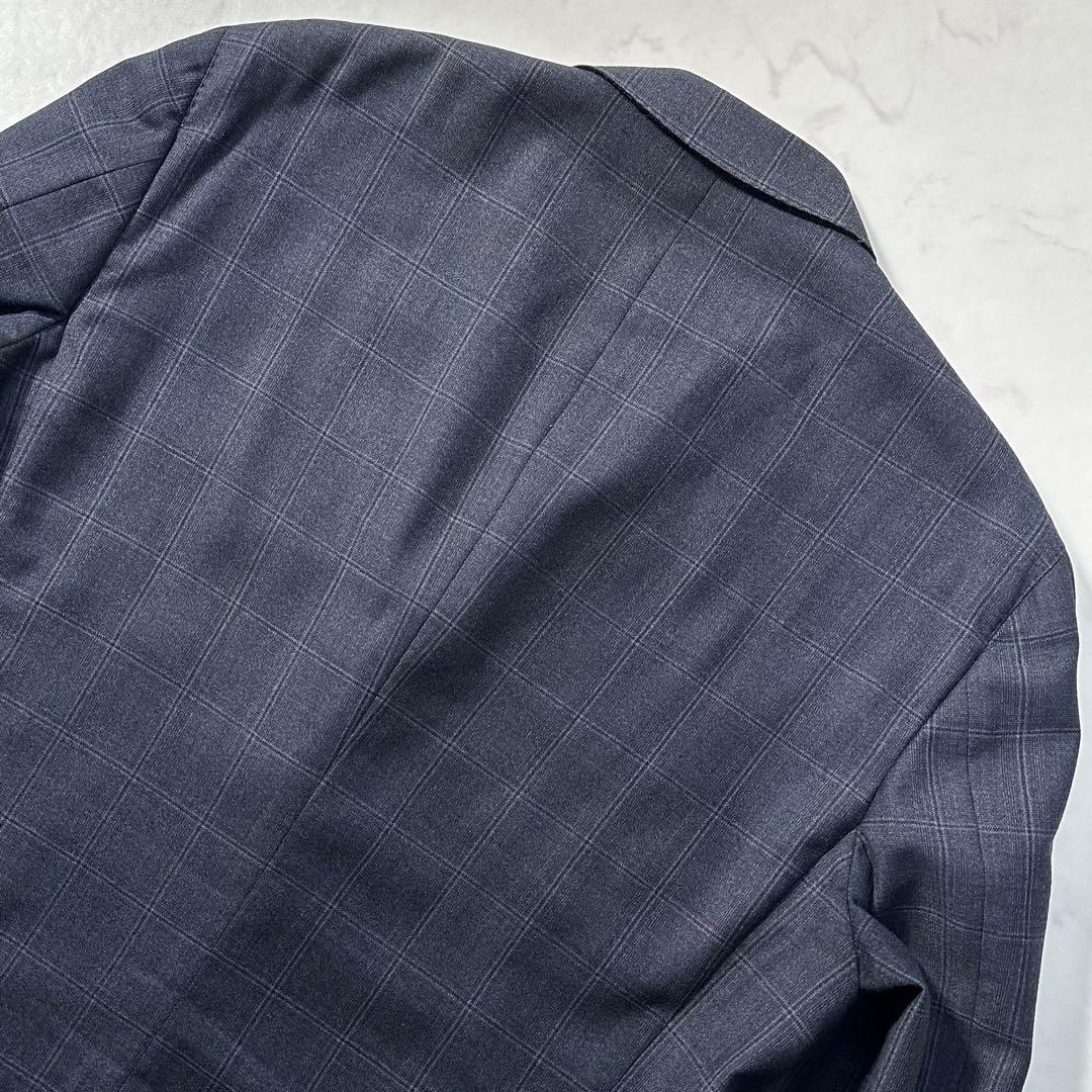 ブルネロクチネリ 最高峰ヴァージンウール ペンチェック 濃紺 XXL相当