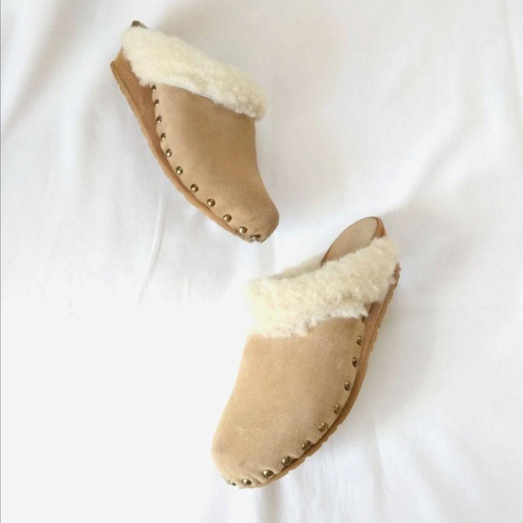 BOSABO│ボサボ』ムートン スエード│サボサンダル │木製ソール 22.5