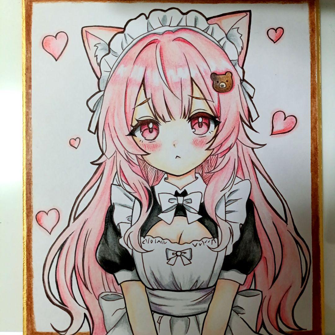 手描きイラスト オリジナル アナログ - メルカリ