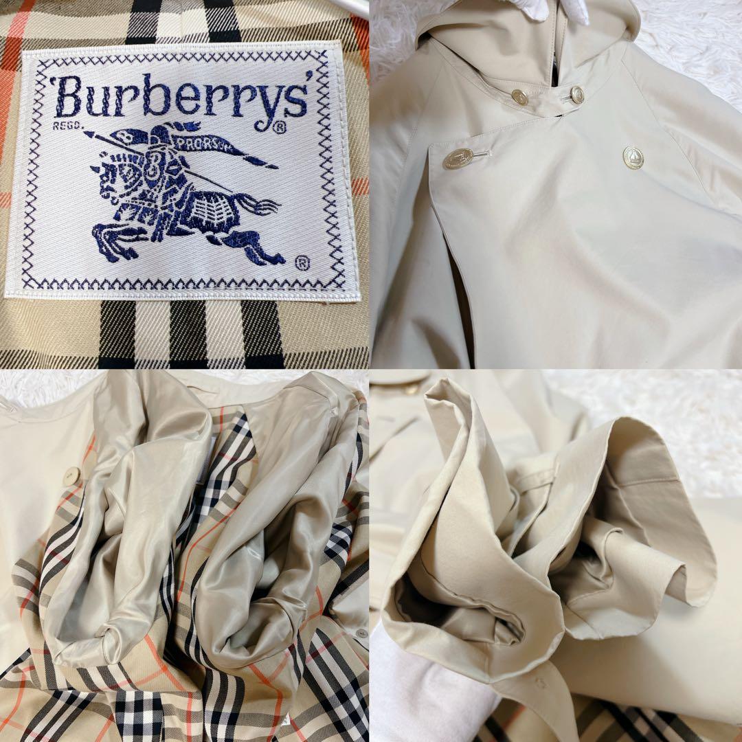 《極美品》バーバリーズ トレンチコート ベージュ ノバチェック 金ボタン ロング