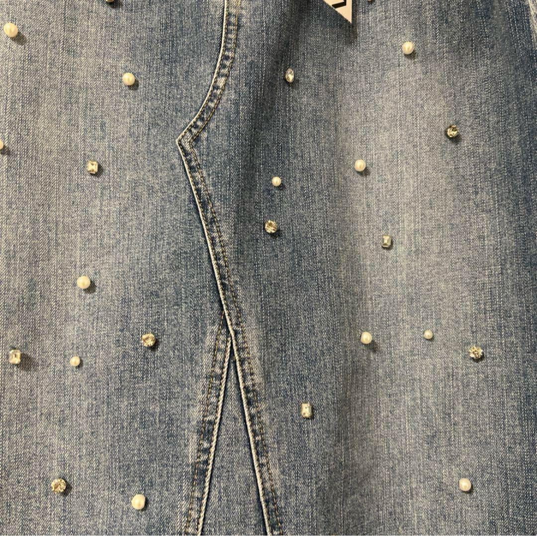 ⭐︎新品未使用⭐︎LOUNIE パールつきデニムスカート - メルカリ