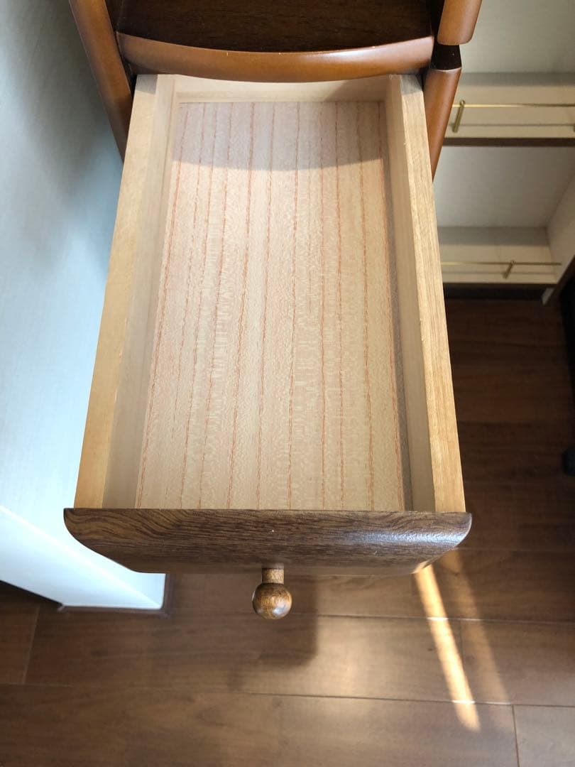 木製ドレッサー・鏡台 引き出し付き 椅子とセット販売