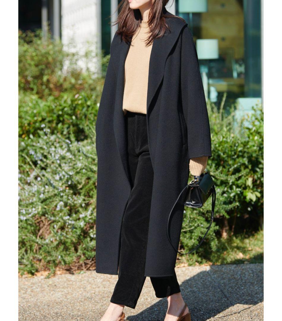 最終値下げ』大草直子さん着用 ！ ハウント BIG SHAWL CORT 黒 - メルカリ