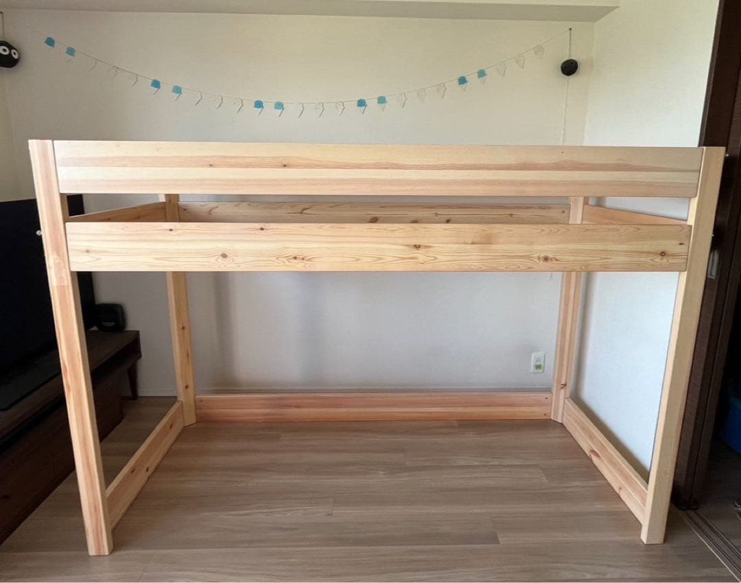 無印良品 ロフトベッド パイン材 セミシングル - メルカリ