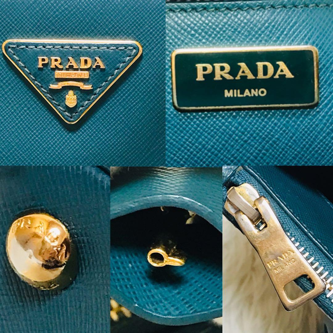 美品】プラダ ハンドバッグ サフィアーノレザー 三角ロゴ A4収納可能