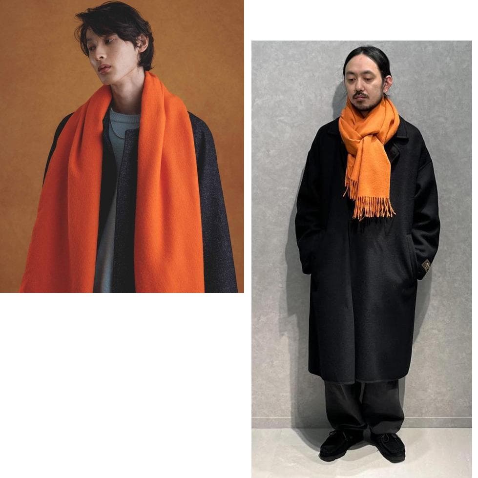 未使用 ザイノウエブラザーズ 別注 アルパカ 大判ストール マフラー