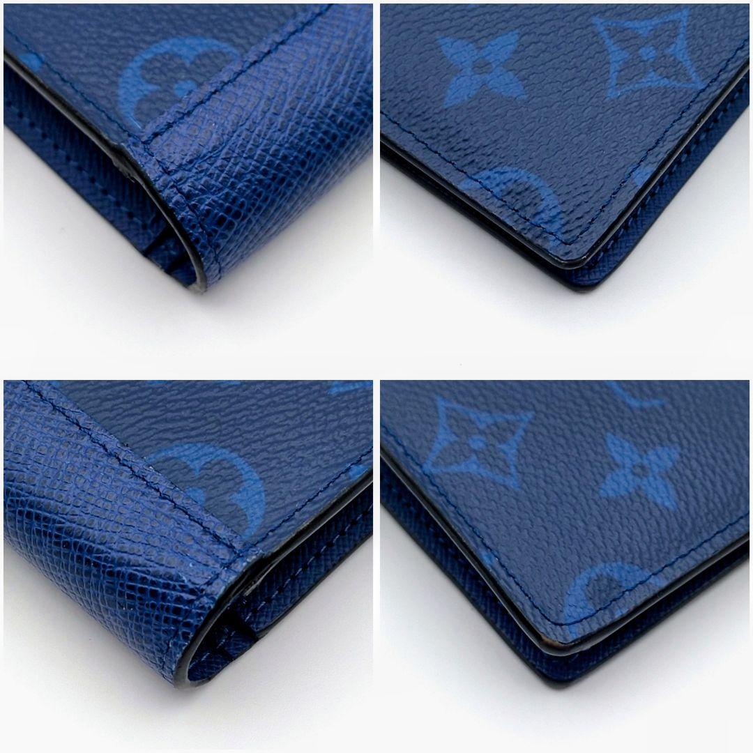 ルイヴィトン タイガラマ ポルトフォイユ ブラザ 長財布 青 IC 新型
