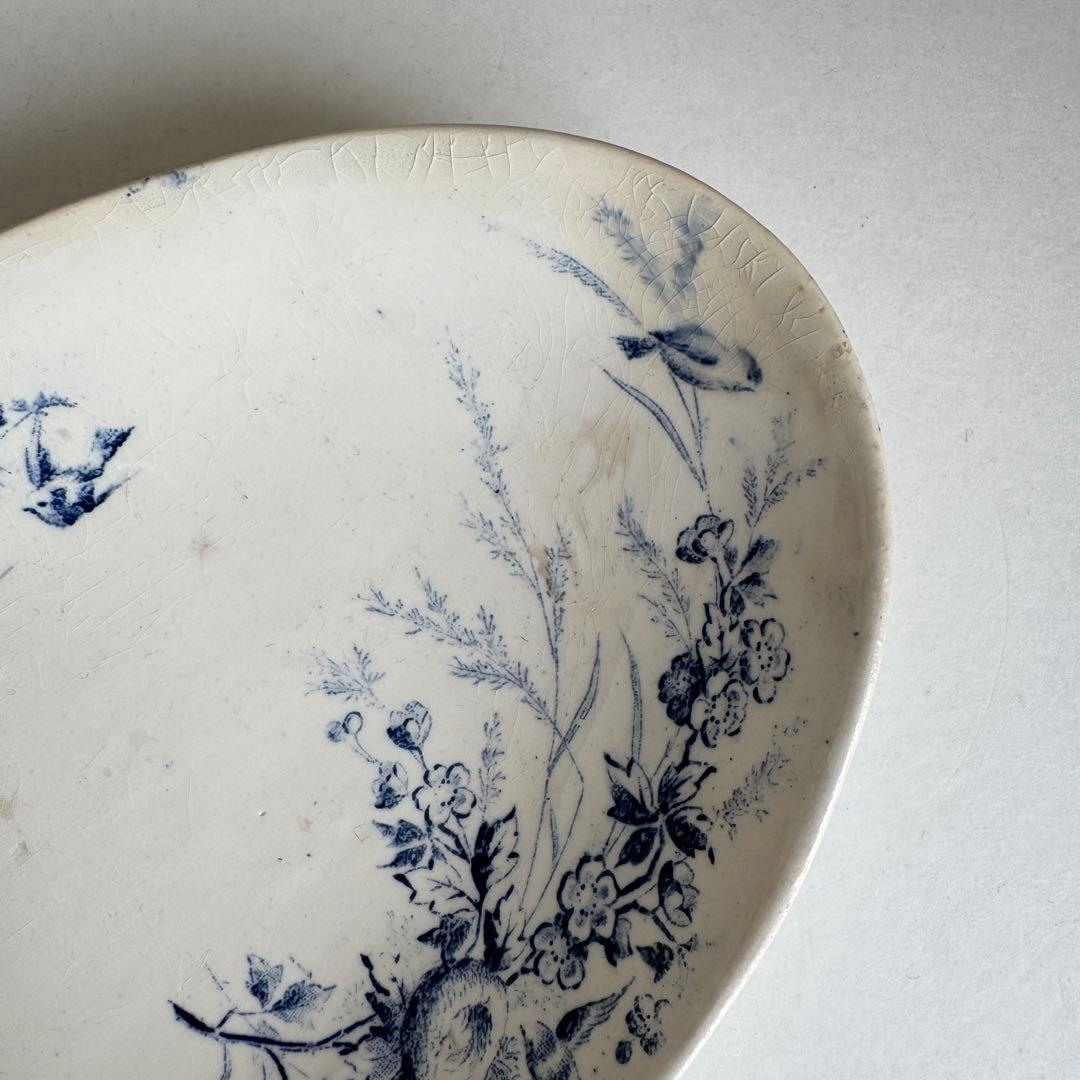 フランスアンティーク クレイユモントロー リノット Limotte ブルー