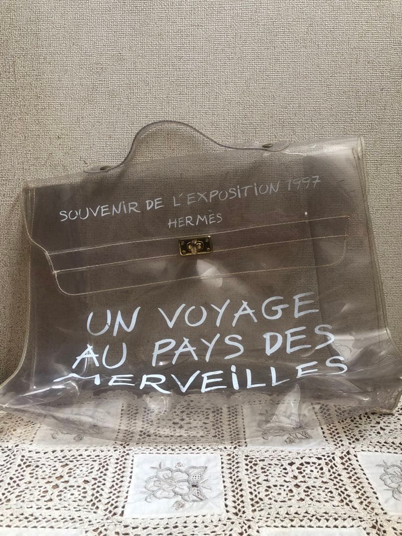 HERMES 透明バッグ 1977年エクスポジション記念 楽天市場】【バッグ】HERMES エルメス ビニール ケリー ハンドバッグ