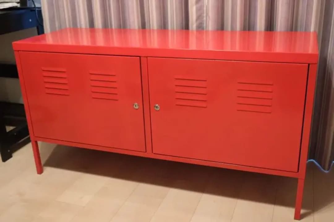 IKEA イケア PS スチールキャビネット（レッド） - メルカリ