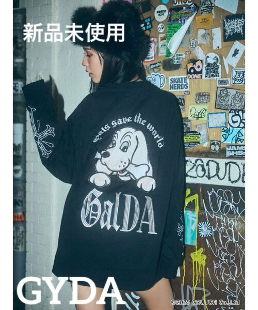 GYDA×GALFY original cross long Tシャツ コラボ黒 GYDA×GALFY original cross long Tシャツ（Tシャツ/カットソー