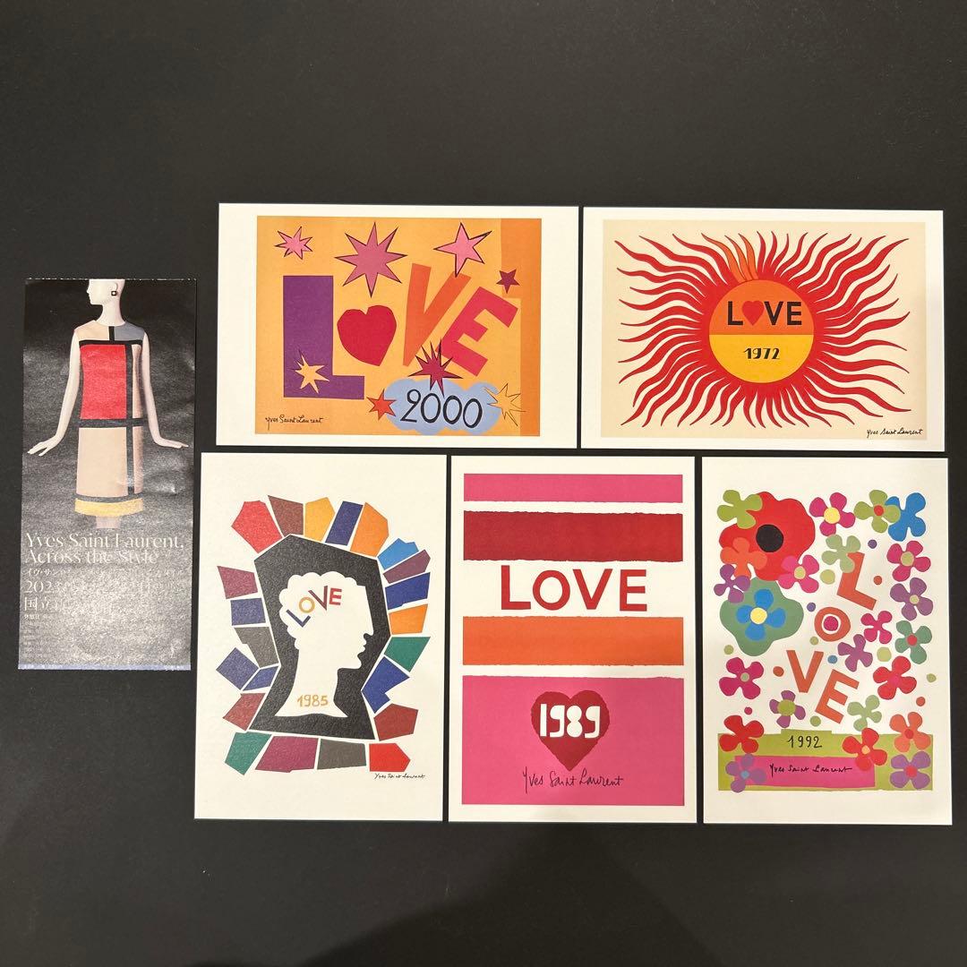 イヴ・サンローラン展】YSL ポストカード5枚セット（LOVE） - メルカリ