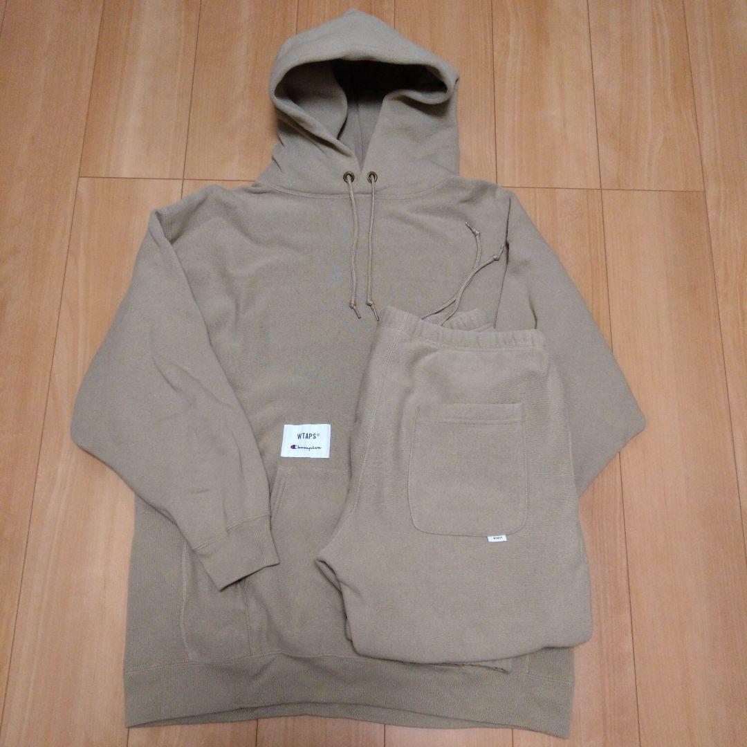 川口春奈同型着 WTAPS×Championスウェットパーカー＆パンツセット